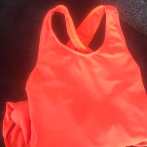 Neon orange body suit!!